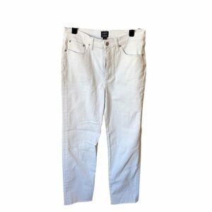 J.Crew Women’s Stovepipe White Boyfriend Jeans – Size 28